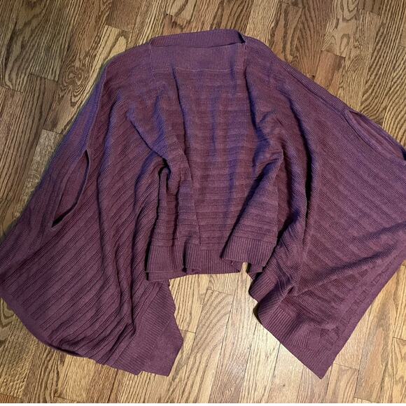Lululemon Forward Flow Poncho Heathered Plumful Purple Cape Sweater One Size - Picture 8 of 9